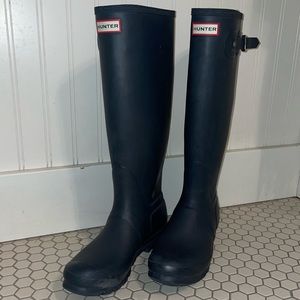 Hunter Rain Boots - Tall Matte Navy